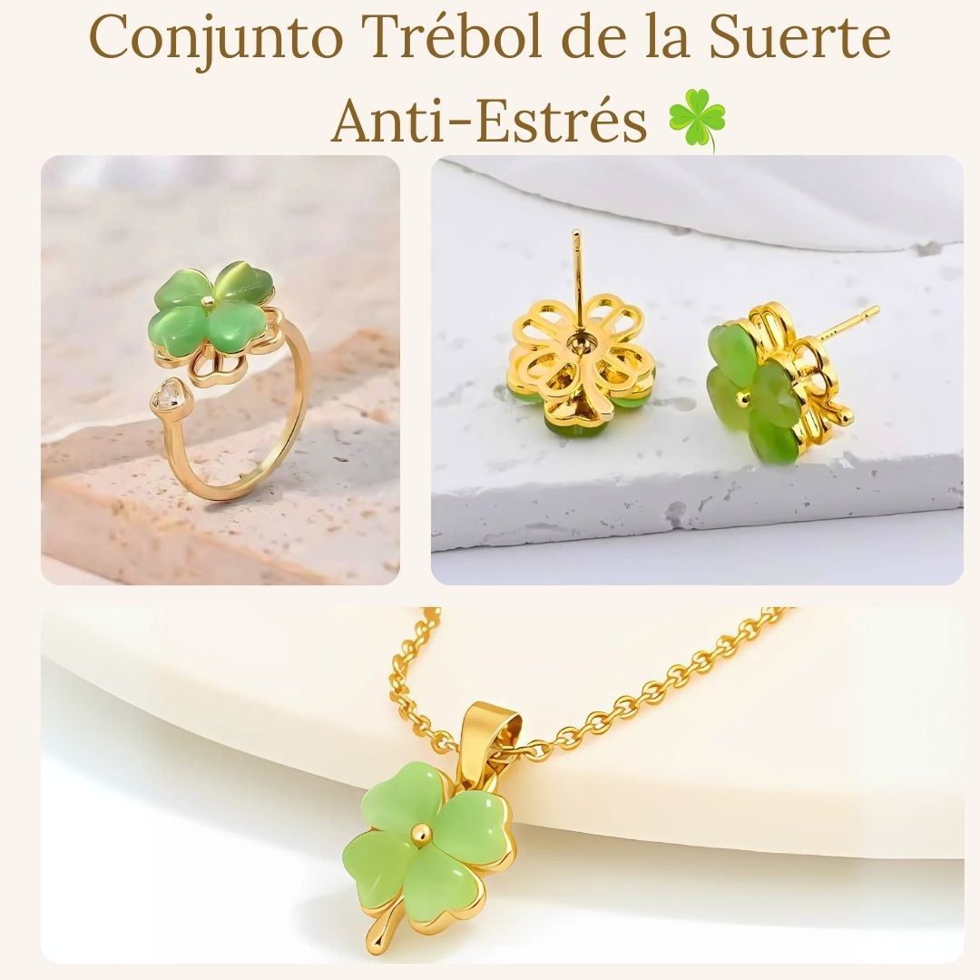 Set Trébol de la Suerte Anti-Estrés