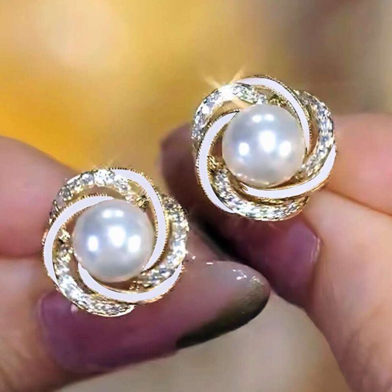 Aretes Perla Espiral - Image 3