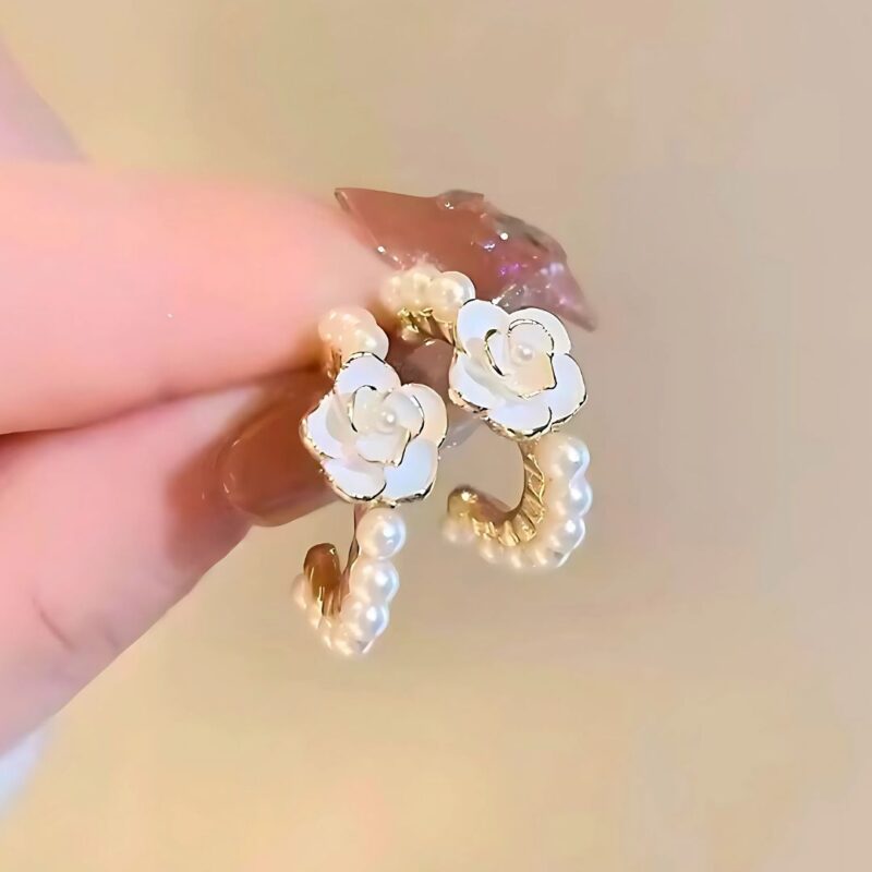 Aretes Flor Perla - Image 3