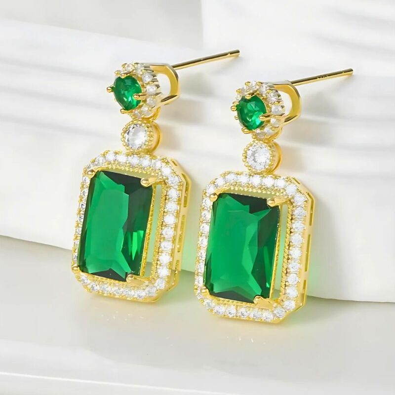 Aretes Verde Vogue - Image 3