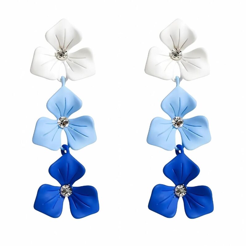 Aretes Flor Tricolor