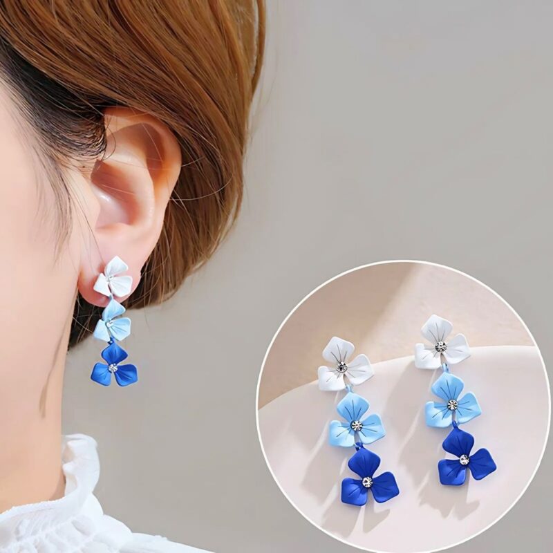 Aretes Flor Tricolor - Image 4