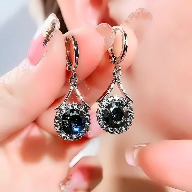 Aretes Brillo Obsidiana - Image 3