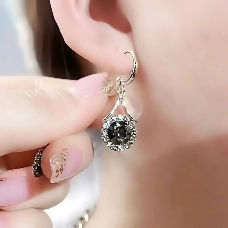 Alternative view of Aretes Brillo Obsidiana