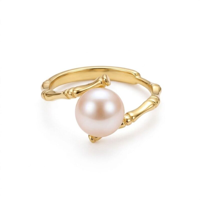 Anillo Perla Bambú